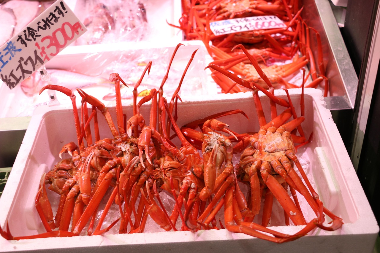 新鮮なカニ・北海道の海鮮