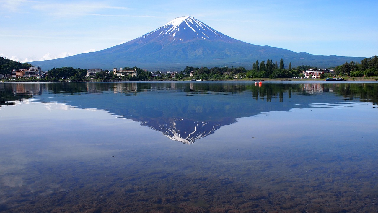 河口湖と富士山の絶景
