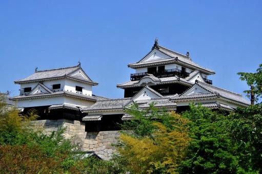 松山城と周辺の風景