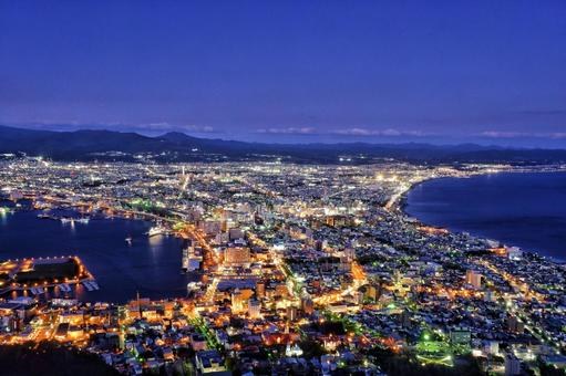 函館の夜景・市街地の輝き